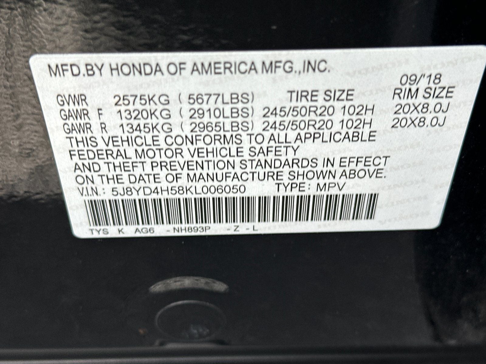 2019 Acura MDX 3.5L Technology Package SH-AWD