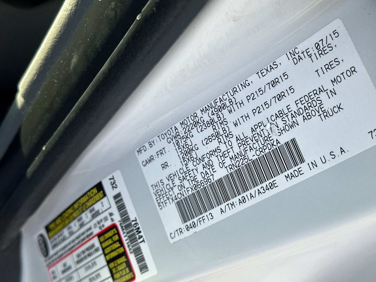 2015 Toyota Tacoma Base