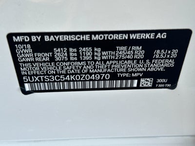 2019 BMW X3 M40i
