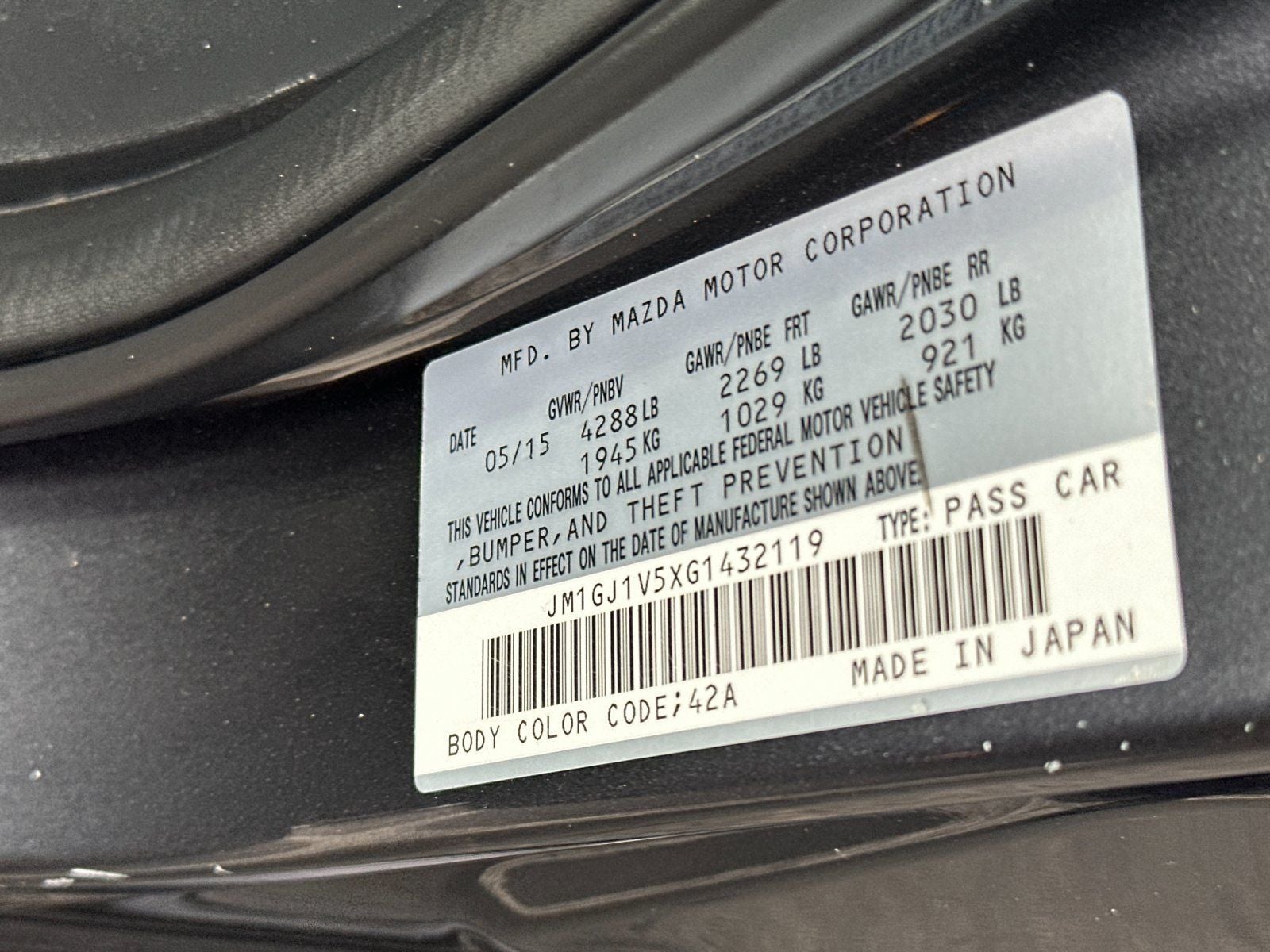 2016 Mazda Mazda6 i Touring