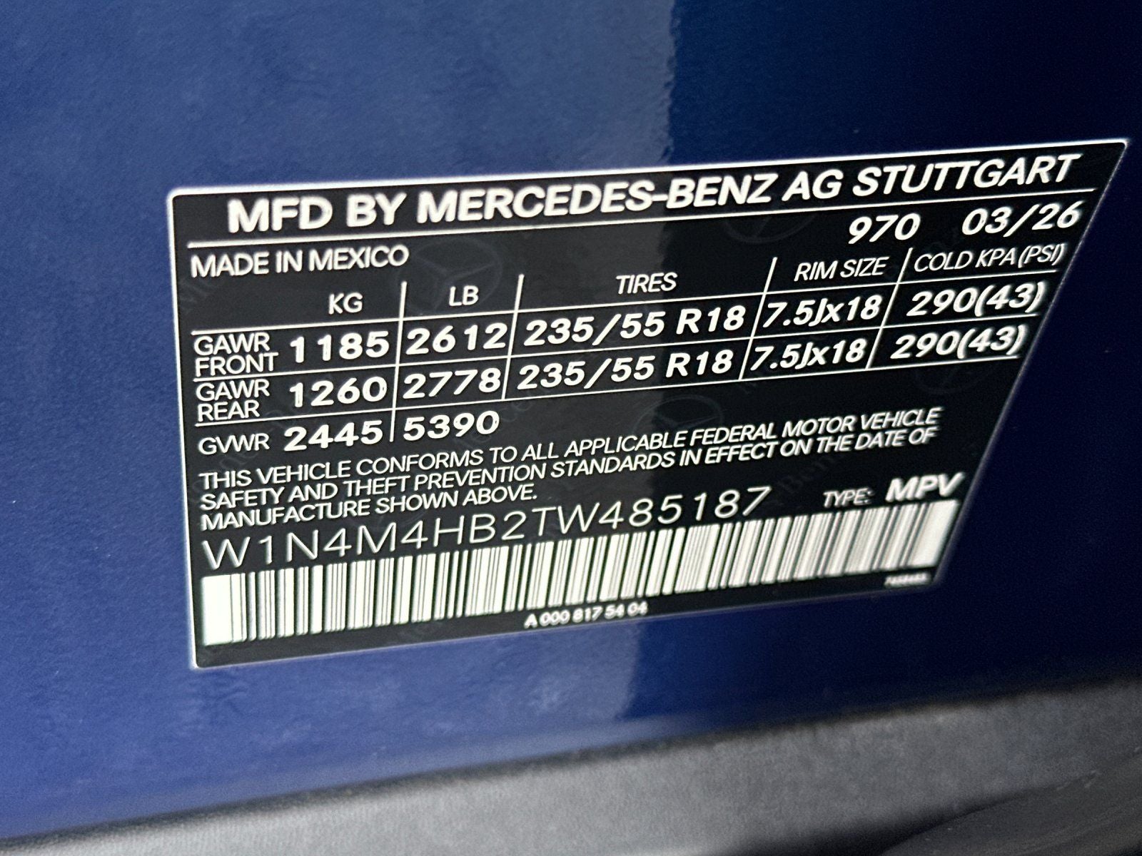 2026 Mercedes-Benz GLB GLB 250 4MATIC®