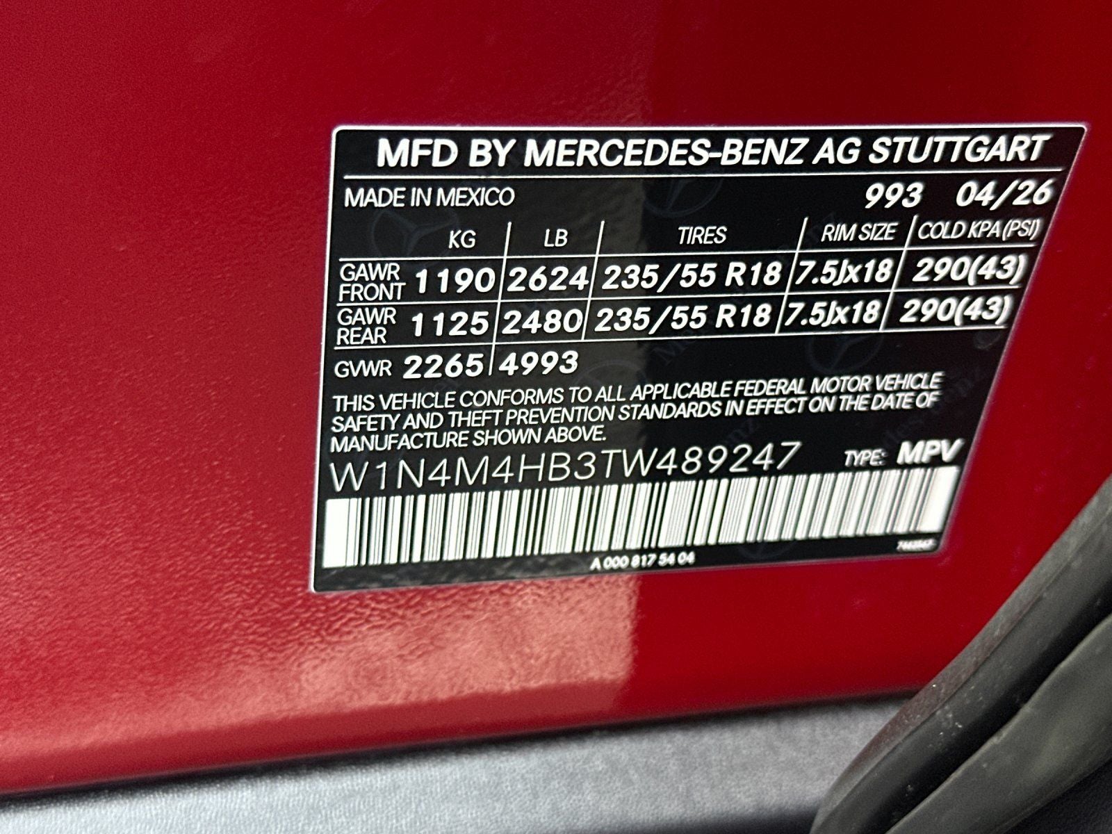 2026 Mercedes-Benz GLB GLB 250 4MATIC®
