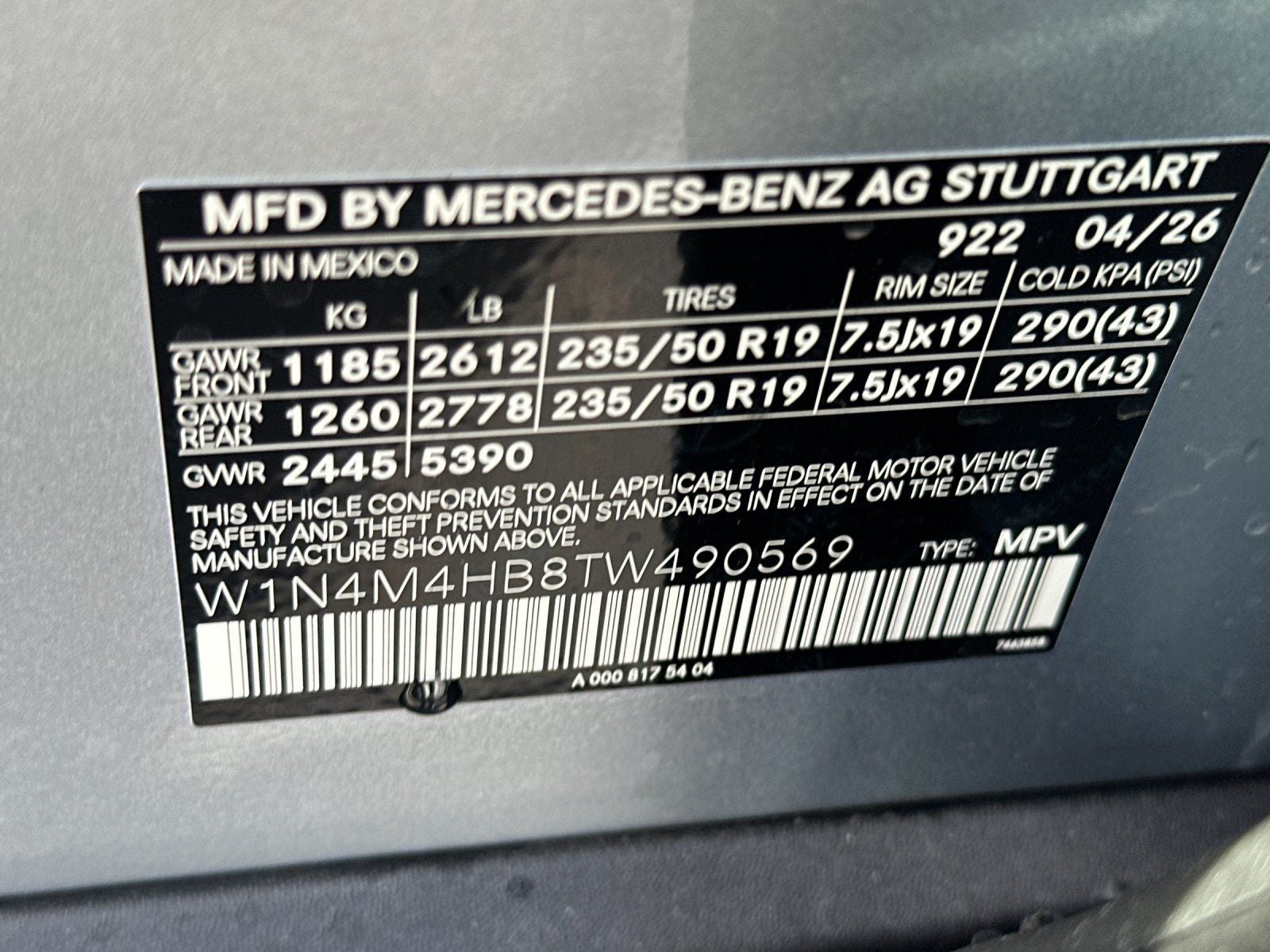 2026 Mercedes-Benz GLB GLB 250 4MATIC®