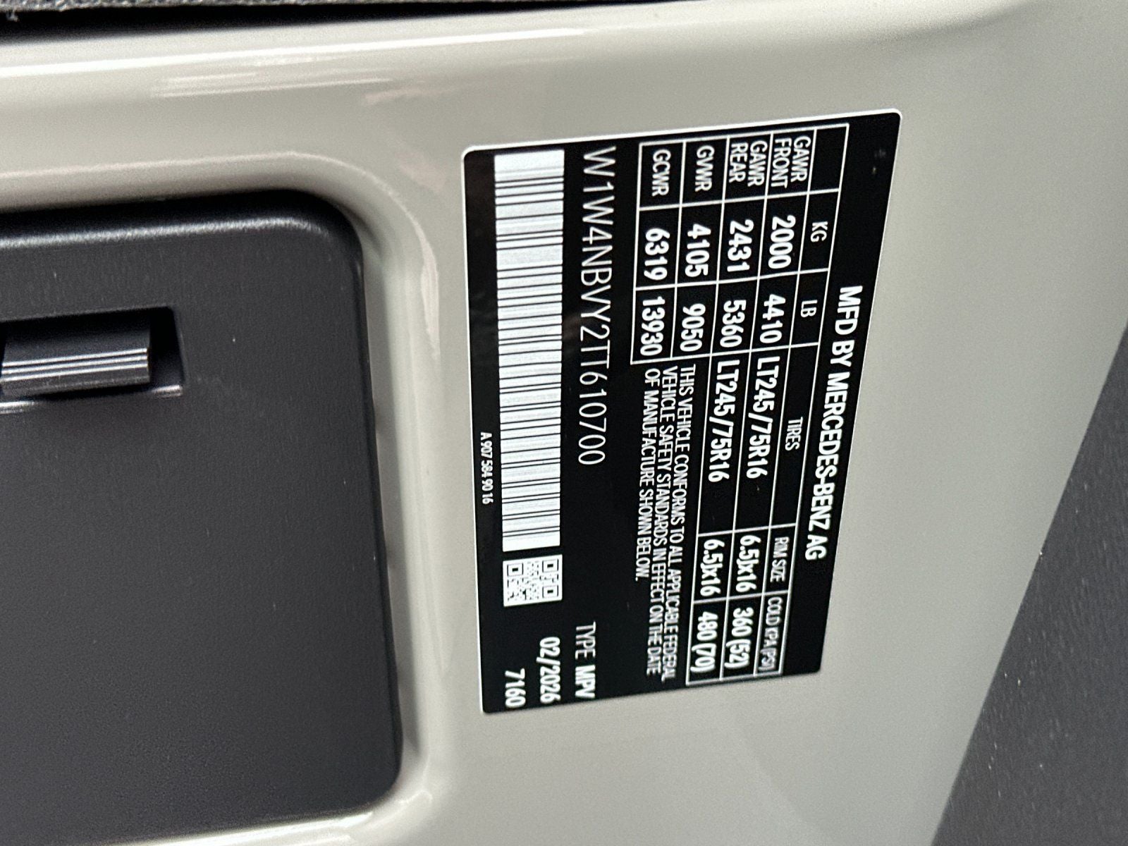 2026 Mercedes-Benz Sprinter 2500 Cargo 144 WB 4MATIC®