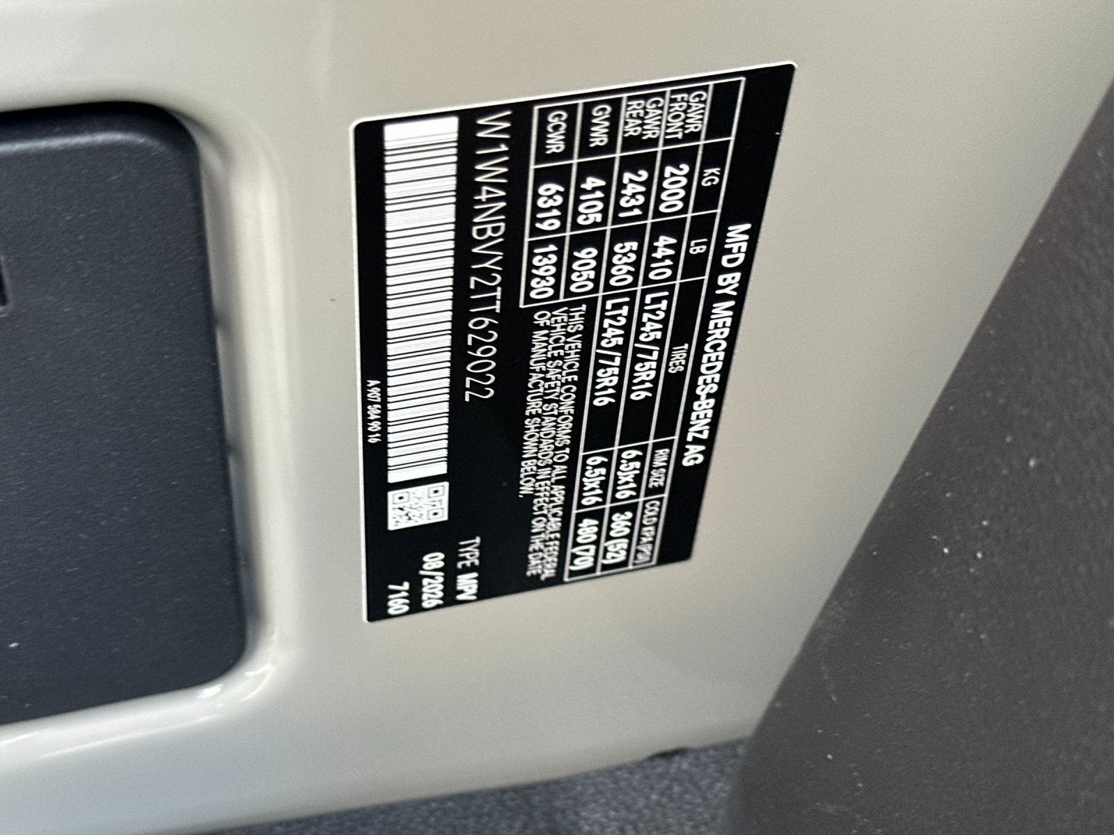 2026 Mercedes-Benz Sprinter 2500 Cargo 144 WB 4MATIC®