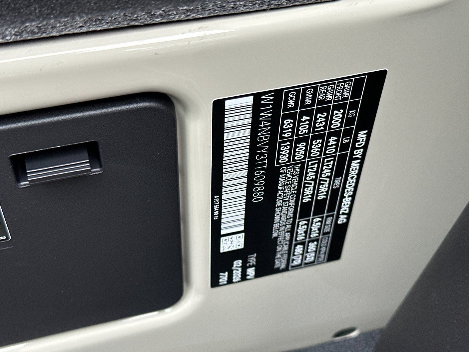 2026 Mercedes-Benz Sprinter 2500 Cargo 144 WB 4MATIC®