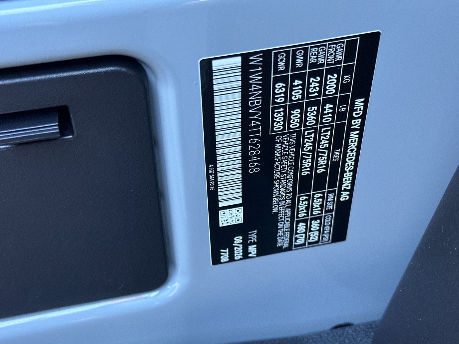 2026 Mercedes-Benz Sprinter 2500 Cargo 144 WB 4MATIC®