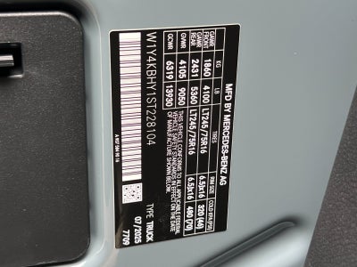 2025 Mercedes-Benz Sprinter 2500 Cargo 144 WB