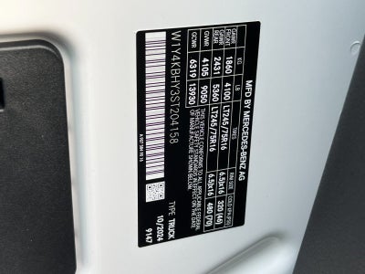 2025 Mercedes-Benz Sprinter 2500 Cargo 144 WB High Roof