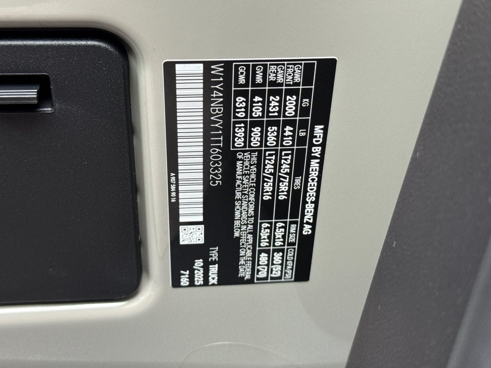 2026 Mercedes-Benz Sprinter 2500 Cargo 144 WB 4MATIC®