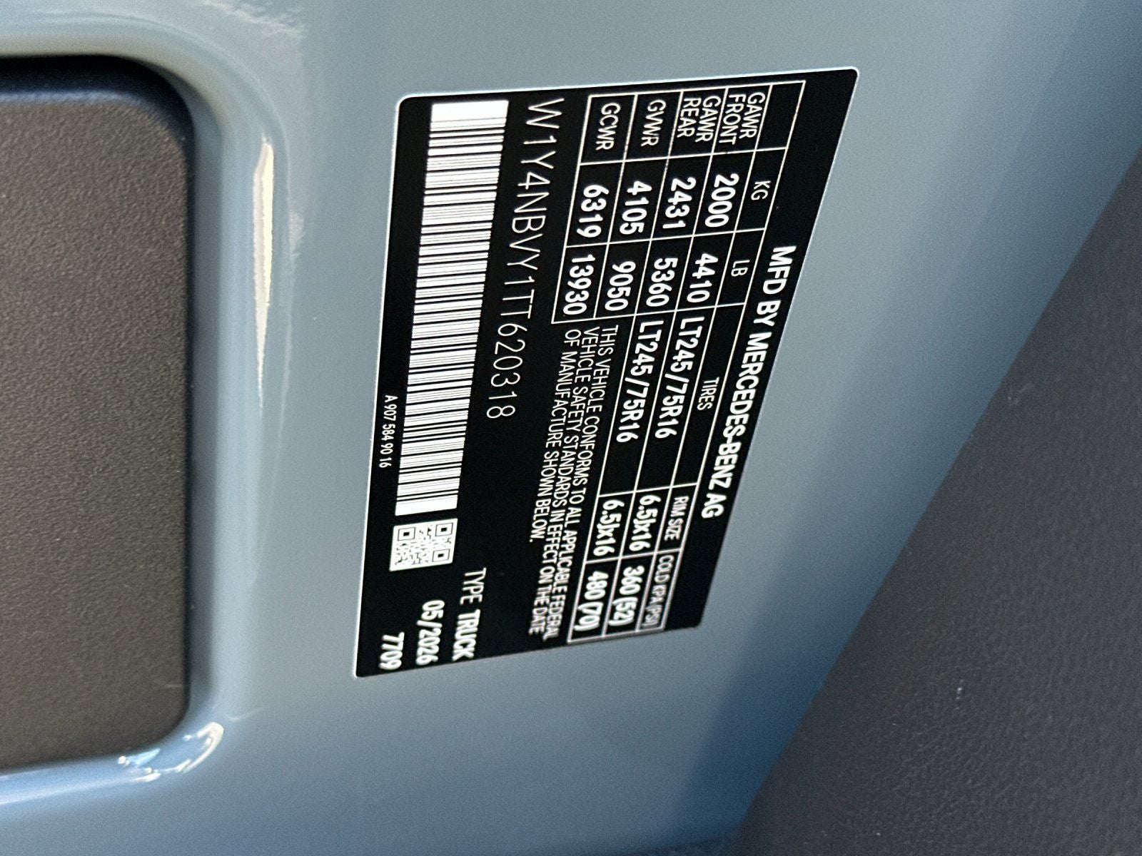 2026 Mercedes-Benz Sprinter 2500 Cargo 144 WB 4MATIC®