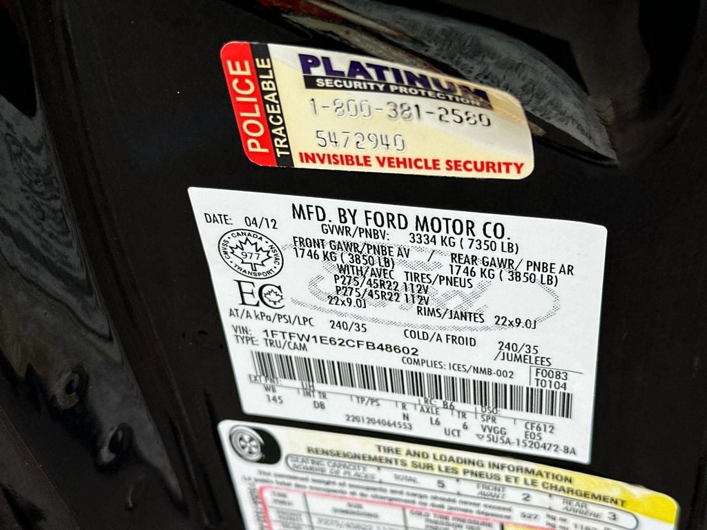 2012 Ford F-150 Lariat