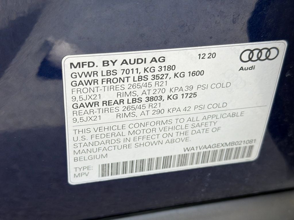 2021 Audi e-tron Prestige quattro