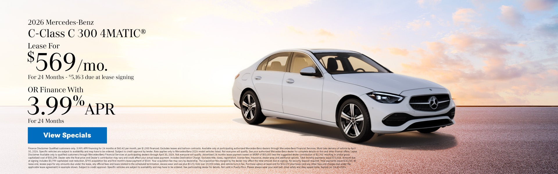 2026 Mercedes-Benz C-Class C 300 4MATIC®