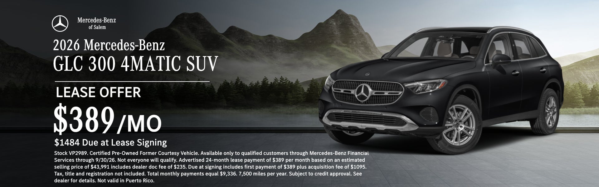 GLC 300 Lease Special Mercedes of Salem Oregon