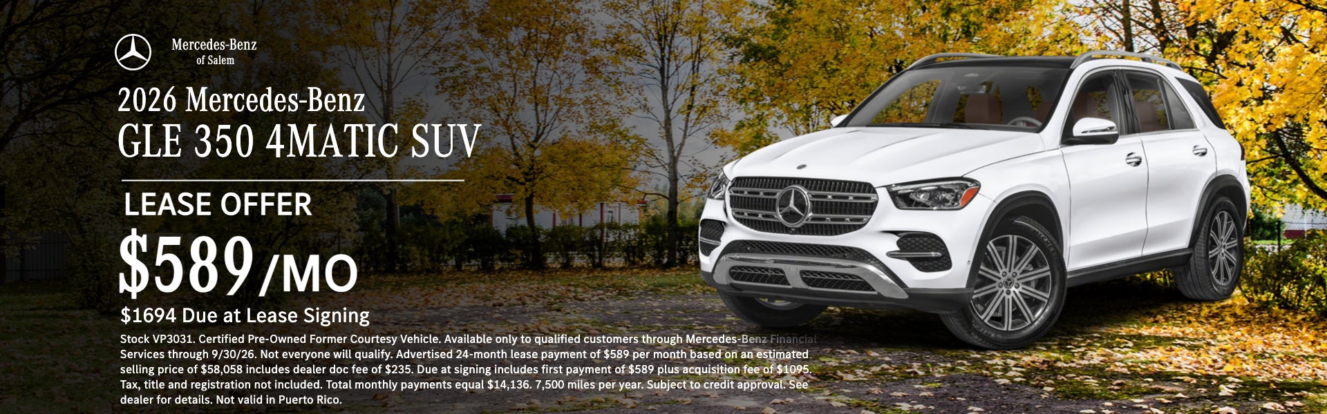 GLE 350 Lease Special Mercedes of Salem Oregon