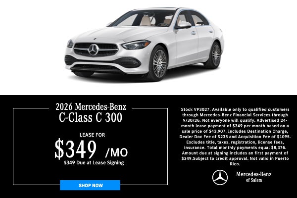 2026 C 300 Lease Special Mercedes Benz of Salem Oregon