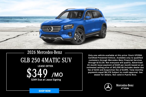 2026 GLB 250 Lease Special Mercedes-Benz of Salem Oregon
