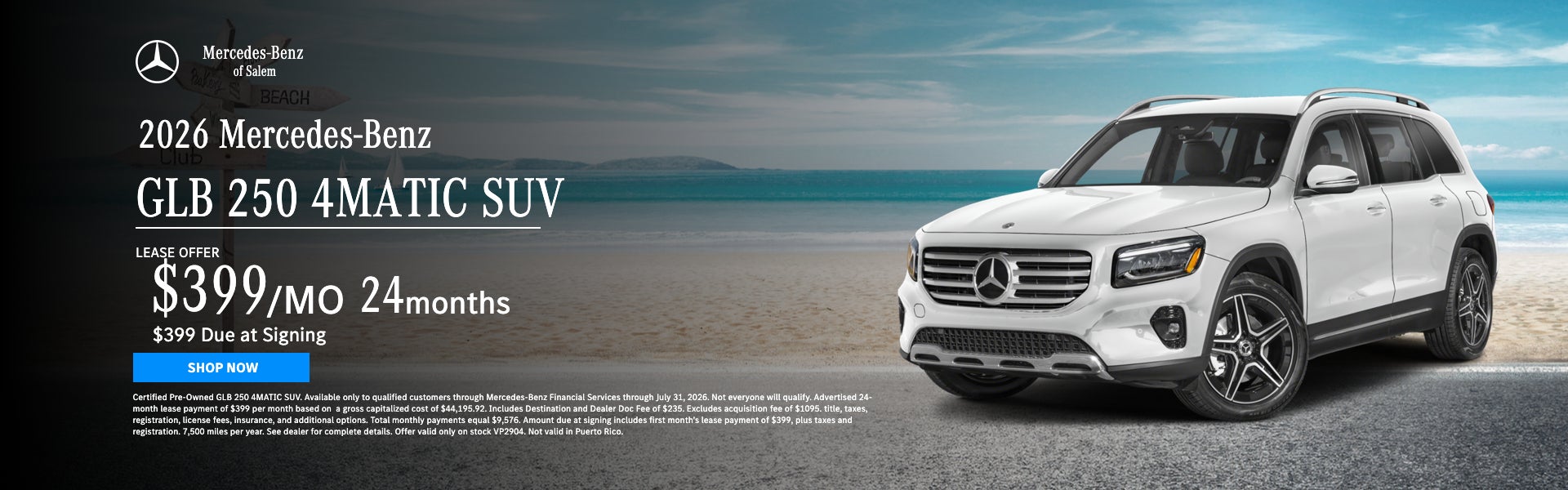 2026 Mercedes-Benz GLB 250 Lease Special Mercedes of Salem
