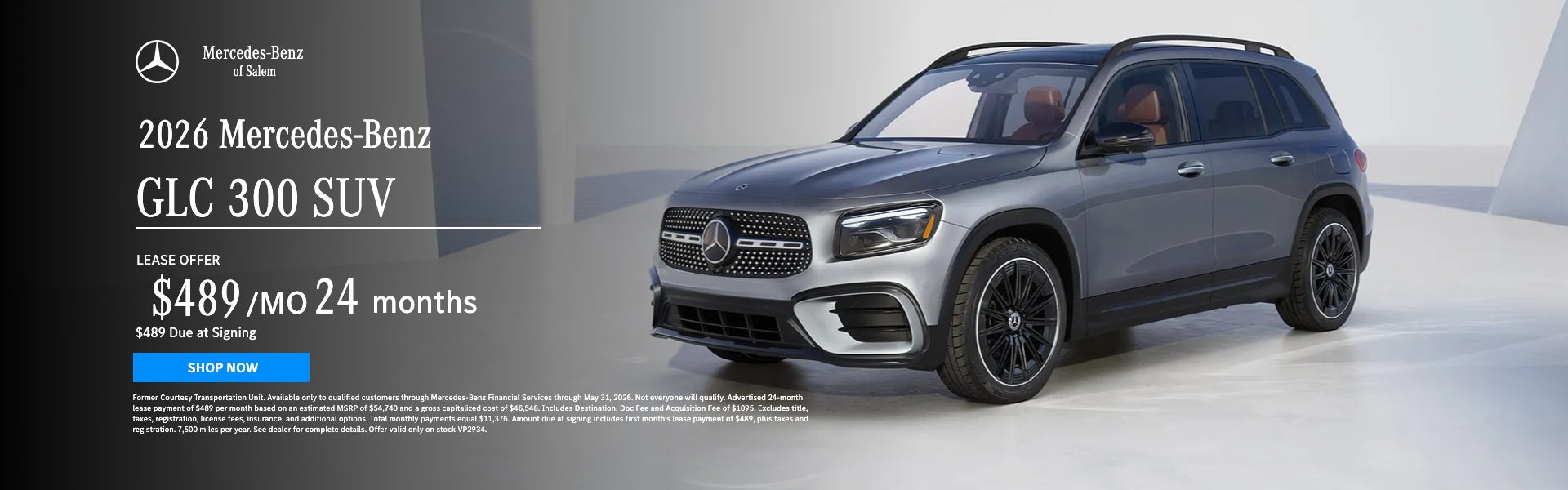 2026 GLC 300 Lease Special at Mercedes of Salem