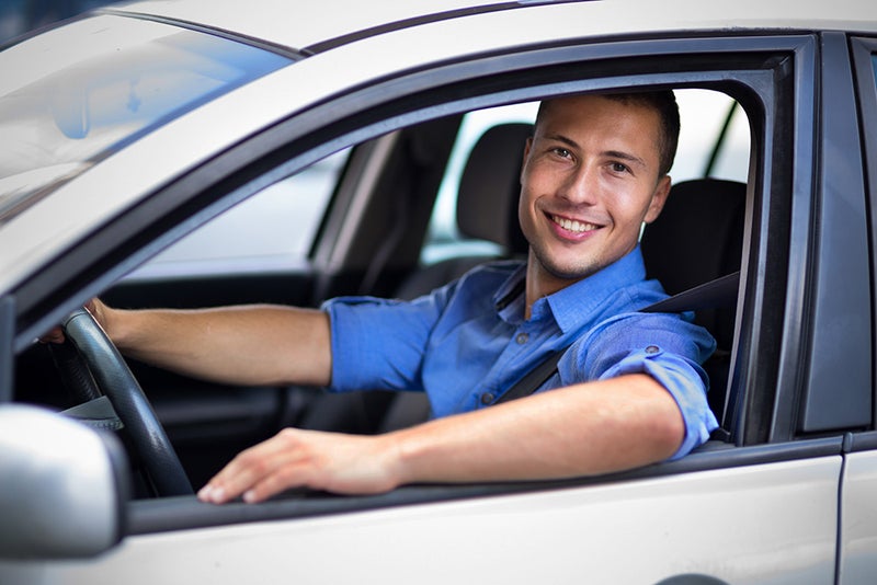 Customer in a car smiling - Mercedes-Benz of Salem in Salem OR